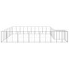 vidaXL Hundezwinger Silbern 25,41 m² Stahl 3082235 Bild 4