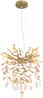 LED Kronleuchter Gold 4-flammig mit Glas Kristall 2-farbig Ø 40cm Bild 2