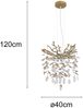 LED Kronleuchter Gold 4-flammig mit Glas Kristall 2-farbig Ø 40cm Bild 4