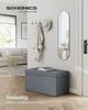 Songmics Storage Ottoman, Foldable Velvet Storage Bench, 2 Extra Storage Boxes, 15 x 30 x 15 Inches, 660 lb Load Capacity, for Entryway, Living Room, Bedroom, Slate Gray LSFDE247G01 Bild 1