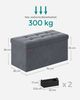 Songmics Storage Ottoman, Foldable Velvet Storage Bench, 2 Extra Storage Boxes, 15 x 30 x 15 Inches, 660 lb Load Capacity, for Entryway, Living Room, Bedroom, Slate Gray LSFDE247G01 Bild 5