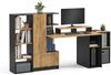 Schreibtisch Tomy Anthrazit/Goldkraft Eiche 150x59 cm 5er Set Vicco Bild 5