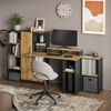 Schreibtisch Tomy Anthrazit/Goldkraft Eiche 150x59 cm 5er Set Vicco Bild 3