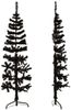 vidaXL Künstlicher Halb-Weihnachtsbaum Ständer Schlank Schwarz 120 cm 344574 Bild 2
