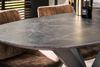 KAWOLA Bartisch SESTA Stehtisch Kunststoff Keramikoptik oval Kreuzgestell schwarz 93 x 80 x 140 cm Bild 5