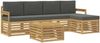 vidaXL Outdoor-Sofagarnitur 6 pcs Weiß und Anthrazit 59 x 59 x 37 cm 3391702 Bild 2
