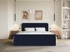 Selsey 'Saliano' Boxspringbett mit Bettkasten, Topper und Samtbezug, Dunkelblau, 180x200 cm Bild 2