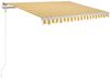 vidaXL Automatische Markise mit LED & Windsensor 350x250 cm Gelb/Weiß 3068893 Bild 2