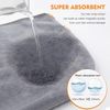 Mikrofaser Haarturban Handtuch super saugfähig weich 25x65cm 3er Pack Grau Bild 4
