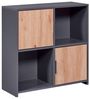 Regal Bücherregal PEPETO 2T mit 2 Türen Optik: Grau / Artisan Eiche Bild 3