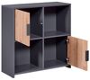 Regal Bücherregal PEPETO 2T mit 2 Türen Optik: Grau / Artisan Eiche Bild 2