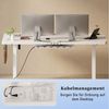 HOMALL Schreibtisch Höhenverstellbarer Elektrisch Schreibtisch, Vierteilige Tischplatte (Maße 140x70/160x80,6-Tasten-Handsteuerung mit LED-Anzeige,mit Kabelmanagement, ideal für Homeoffice und Büro) Bild 4