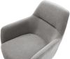 Drehstuhl Pejo-Flex Strukturstoff Soft Grau Holzgestell kantig Natur 180° drehbar Taschenfederkern Bild 4