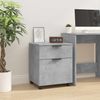 Rollcotainer MOSAB rollbar Betongrau 45x38x54 cm | Nachttisch mit Rollen Aktenschrank rollbar kleiner Schubladenschrank Bild 2