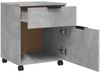 Rollcotainer MOSAB rollbar Betongrau 45x38x54 cm | Nachttisch mit Rollen Aktenschrank rollbar kleiner Schubladenschrank Bild 4
