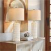 Sunicol LED Schreibtischlampe Dimmable Keramiktischlampe mit Fernbedienung, Nachtlicht, 2er Set, Leinenlampenschirm, für Schlafzimmer, Wohnzimmer, Büros Bild 4