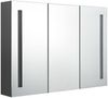 LED Spiegelschrank, Badezimmerschrank fürs Bad 89x14x62 cm Grau Bild 2