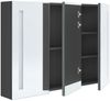 LED Spiegelschrank, Badezimmerschrank fürs Bad 89x14x62 cm Grau Bild 4