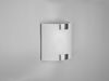 Flache LED Wandleuchte mit Glas Lampenschirm Weiß & Silber, Höhe 20cm Bild 4