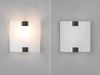 Flache LED Wandleuchte mit Glas Lampenschirm Weiß & Silber, Höhe 20cm Bild 5