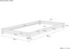 Breites Flachbett Futonbett Niedrigbett 100x200 Kiefer massiv V-60.51-10Rollrost inkl. Bild 4
