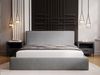 GRAINGOLD Monaco Doppelbett 180x200, Polsterbett mit Bettkasten und Kopfteil, Velour-Stoff, Grau Bild 4