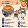 CASARIA® Polyrattan Gartentisch Akazie 190x90x74cm grau Bild 5