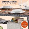 CASARIA® Polyrattan Gartentisch Akazie 190x90x74cm grau Bild 4