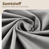 2er Set Grau Drehbarer Polsterstuhl mit Armlehne,Samt Esszimmerstuhl mit 360°Drehfunktion mit Rückenlehne und Metallbeinen Bild 3