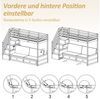 Flieks Etagenbett, Kinderbett 90x200cm mit vestellbarem Sofa 2 Schubladen Stauraumtreppe Bild 3