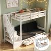Flieks Etagenbett, Kinderbett 90x200cm mit vestellbarem Sofa 2 Schubladen Stauraumtreppe Bild 5