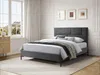 Vente-unique - NOULAVO Bett Stoff Grau - B 214 cm x H 116 cm x L 165 cm Bild 1