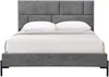 Vente-unique - NOULAVO Bett Stoff Grau - B 214 cm x H 116 cm x L 165 cm Bild 3