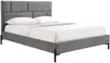 Vente-unique - NOULAVO Bett Stoff Grau - B 214 cm x H 116 cm x L 165 cm Bild 2