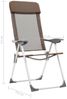 vidaXL Klappbare Campingstühle 2 Stk. Aluminium Braun 44310 Bild 2