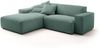 KAWOLA Sofa RANI Ecksofa Feincord grün Recamiere links 71 x 189 x 228 cm Bild 2
