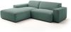 KAWOLA Sofa RANI Ecksofa Feincord grün Recamiere links 71 x 189 x 228 cm Bild 3