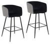 HTI-Living Barhocker Barhocker Delray 2er-Set (Set, 2 St, 2 Stühle), Tresenstuhl mit Lehne Samt Muster Bild 5