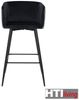 HTI-Living Barhocker Barhocker Delray 2er-Set (Set, 2 St, 2 Stühle), Tresenstuhl mit Lehne Samt Muster Bild 2