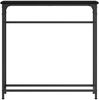 vidaXL Konsolentisch mit Regal Schwarz Eichen-Optik 75 x 19,5 x 75 cm 863505 Bild 5