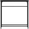 vidaXL Konsolentisch mit Regal Schwarz Eichen-Optik 75 x 19,5 x 75 cm 863505 Bild 5