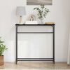 vidaXL Konsolentisch mit Regal Schwarz Eichen-Optik 75 x 19,5 x 75 cm 863505 Bild 4