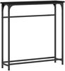 vidaXL Konsolentisch mit Regal Schwarz Eichen-Optik 75 x 19,5 x 75 cm 863505 Bild 2
