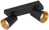 Deckenstrahler SHARP Schwarz Gold 2-flammig, Breite 28cm Bild 2