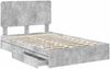 vidaXL Aufbewahrungsbett Beton Grau 135 x 190 cm Holzwerkstoff 3412696 Bild 5