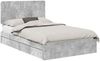 vidaXL Aufbewahrungsbett Beton Grau 135 x 190 cm Holzwerkstoff 3412696 Bild 2