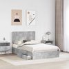 vidaXL Aufbewahrungsbett Beton Grau 135 x 190 cm Holzwerkstoff 3412696 Bild 3