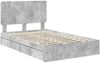 vidaXL Aufbewahrungsbett Beton Grau 135 x 190 cm Holzwerkstoff 3412696 Bild 4