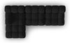 Micadoni Modulares Ecksofa Bellis 4-Sitzer Links 3D-Stoff Sonic Schwarz Bild 5
