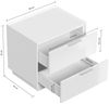 Nachttisch Kommode Artem 60cm, Quarztop, 2 Softeinzüge lackiert Creme Grafit : Creme / Grafit Bild 3